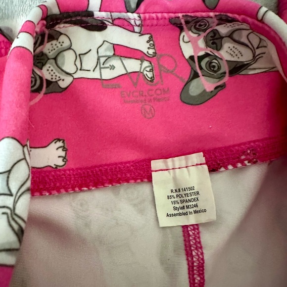 EVCR nwot Frenchie dog print leggings/yoga pants - Picture 4 of 7